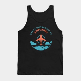 Easily Distracted By Airplanes Tank Top